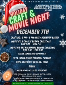 HOLIDAY MOVIE AND CRAFT SESSION