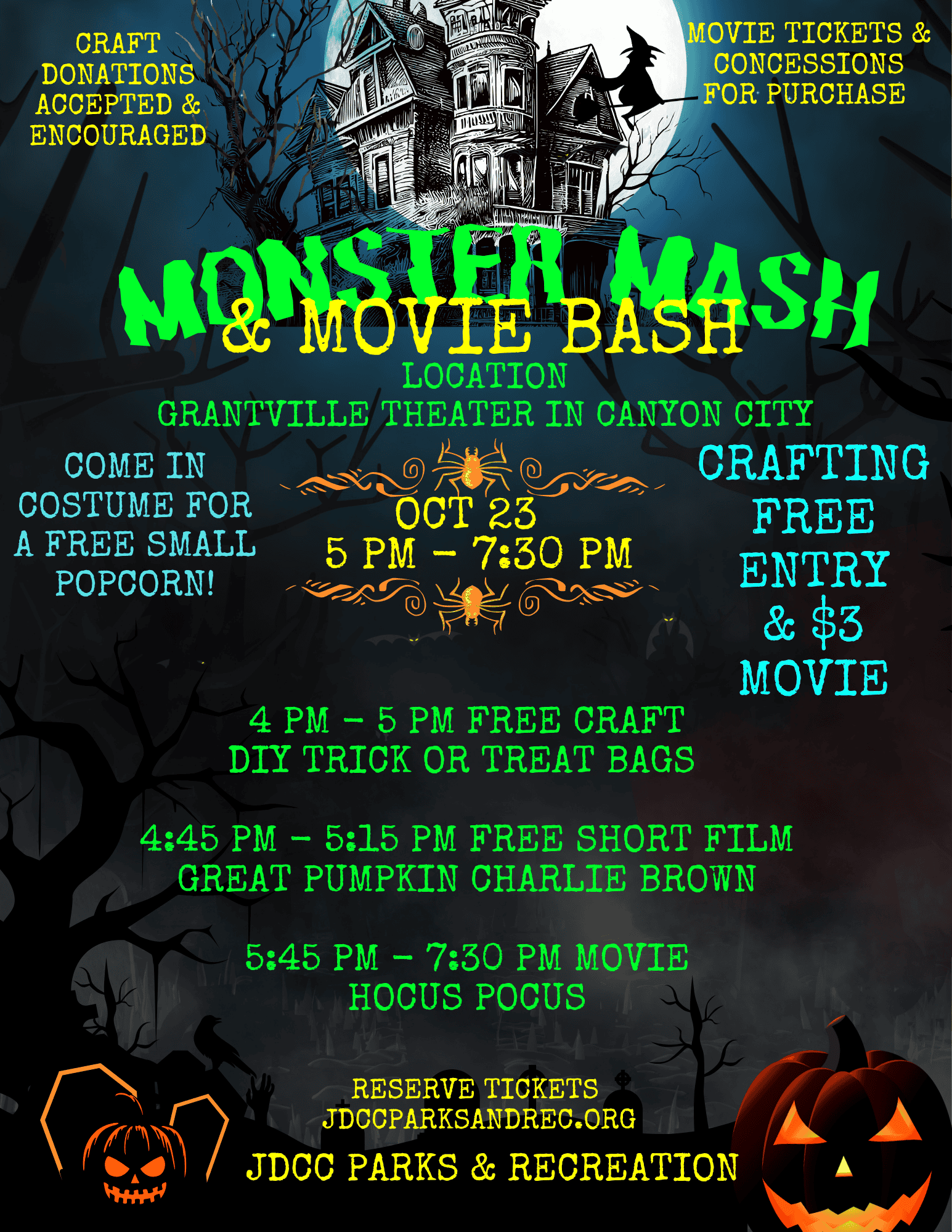 MONSTER MASH AND MOVIE BASH